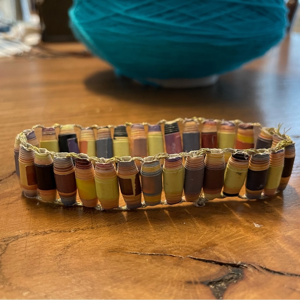 $1 add on item! 💰 Handmade Paper Bead Bracelet